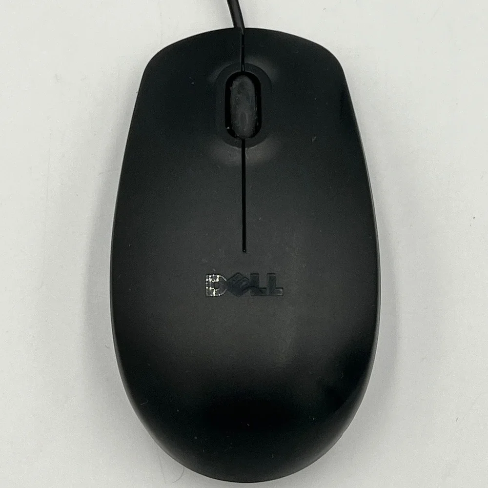 Dell MS111-P Optical Mouse Unisex OS Black Very Good Wired USB 3-Button Scroll